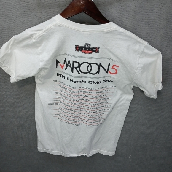Vintage MAROON 5 TOUR white American Apparel T-SHI - Picture 3 of 6